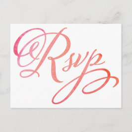 Blushing Peach Wassercolor UAWG Postcard Einladungspostkarte