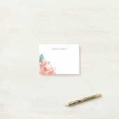 Blushing Peony | PERSONALISIERT Post-it Klebezettel (Auf Schreibtisch)