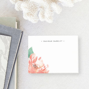 Blushing Peony PERSONALISIERT Post-it Klebezettel