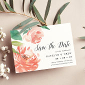 Blushing Peony Save the Date Card
