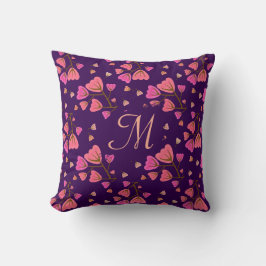 Blushing Petals Floral Throw Pillow Kissen