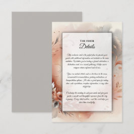 Blushing Petals und Silver Wirbel Hochzeit Begleitkarte