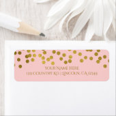 Blushing Pink & Gold Imitate Foil Confetti Dots (Insitu)