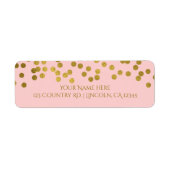 Blushing Pink & Gold Imitate Foil Confetti Dots (Vorne)