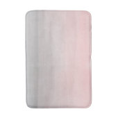 Blushing Pink & Gray Moderne Wasserfarbe Girly Gla Badematte (Vorderseite Vertikal)