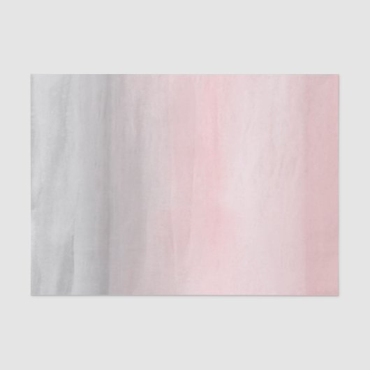 Blushing Pink Gray Moderne Wasserfarbe Ombre Chic Seidenpapier (Vorderseite)