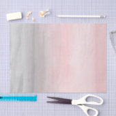 Blushing Pink Gray Moderne Wasserfarbe Ombre Chic Seidenpapier (Handwerk)