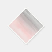 Blushing Pink Gray Moderne Wasserfarbe Ombre Chic Serviette (Ecke)