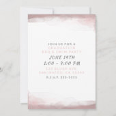 Blushing Pink Moderne Chic Blush Graduation Party Einladung (Rückseite)