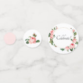 Blushing Pink Rose Custom Konfetti (Rückseiten)