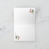 Blushing Pink Rose Floral Dankeskarte (Innenseite)