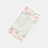 Blushing Pink Roses Hochzeitsessen Napkins Serviette (Ecke)