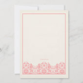 Blushing Pink Taufe Einladung (Rückseite)