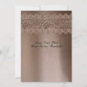 Blushing Pink Vintag Lace Hochzeitseinladung Einladung (Rückseite)