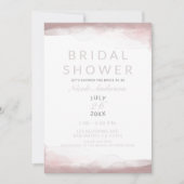 Blushing Pink Watercolor Modernes Chic Brautparty Einladung (Vorderseite)