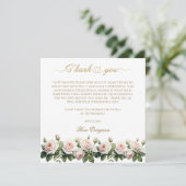 Blushing Romance: Pink Rose Brautparty Vielen Dank (Stehend Vorderseite)