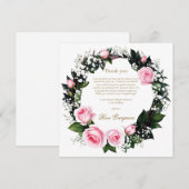 Blushing Romance: Pink Rose Brautparty Vielen Dank (Vorne/Hinten)