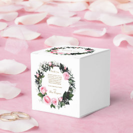 Blushing Romance: Pink Rose Brautparty Vielen Dank Geschenkschachtel