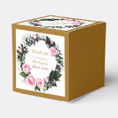 Blushing Romance: Pink Rose Brautparty Vielen Dank Geschenkschachtel (Rückseite)