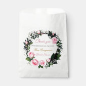 Blushing Romance: Pink Rose Brautparty Vielen Dank Geschenktütchen (Vorderseite)