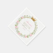 Blushing Romance: Pink Roses & Baby’s Breathe Serviette (Ecke)