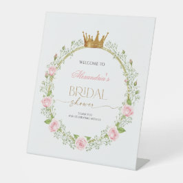 Blushing Romance: Pink Roses & Baby’s Breathe Sockelschild