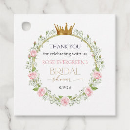 Blushing Romance: Rosa Rosen und Baby's Breathe Geschenkanhänger