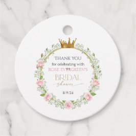 Blushing Romance: Rosa Rosen und Baby's Breathe Geschenkanhänger