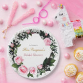 Blushing Romance: Rosenrosen-Brautparty Pappteller (Party)