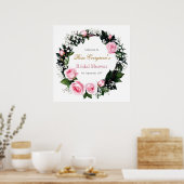 Blushing Romance: Rosenrosen-Brautparty Poster (Küche)