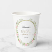 Blushing Romance: Roses & Baby's Breathe Pappbecher (Rückseite)