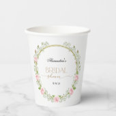 Blushing Romance: Roses & Baby's Breathe Pappbecher (Vorderseite)