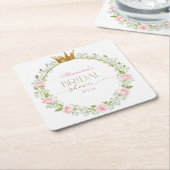 Blushing Romance: Roses & Baby's Breathe Rechteckiger Pappuntersetzer (angewinkelt)