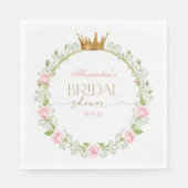 Blushing Romance: Roses & Baby's Breathe Serviette (Vorderseite)