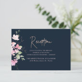 Blushing Romance Watercolor Empfang Cards Einladung (Stehend Vorderseite)