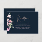 Blushing Romance Watercolor Empfang Cards Einladung (Vorne/Hinten)