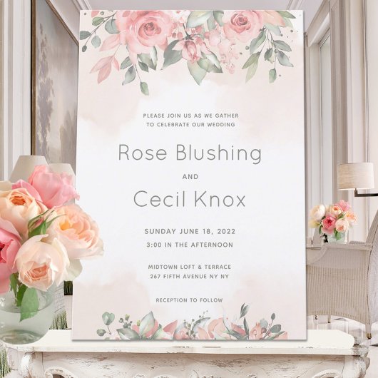 Blushing Rose 2 Wedding Invitation Suite Einladung