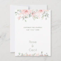 Blushing Rose 2 Wedding Stationery Anpassen
