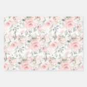 Blushing Rose 2 Wedelpapier-Blätter Geschenkpapier Set (Vorderseite 2)