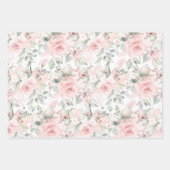 Blushing Rose 2 Wedelpapier-Blätter Geschenkpapier Set (Vorderseite)
