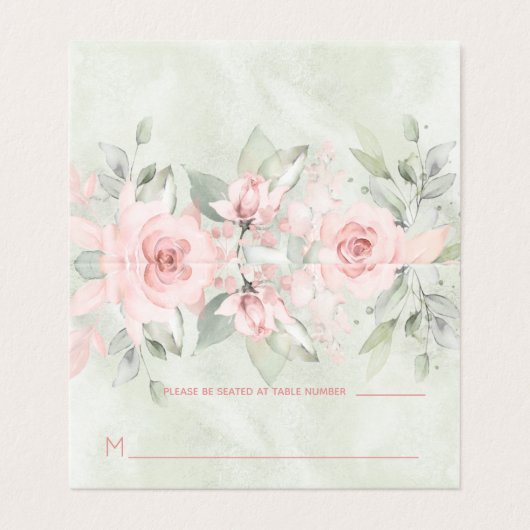 Blushing-Rose beim Hochzeitstisch (Außenseite Aufgefaltet)