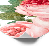 Blushing Rose Bloral Hochzeit Liebe ist süße Gefal Poster (Ecke)