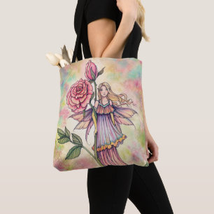 Blushing Rose Fairy Fantasy Art von Molly Harrison Tasche