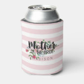 Blushing Rose Floral Wedding Mother of the Bride Dosenkühler (Kanne Rückseite)