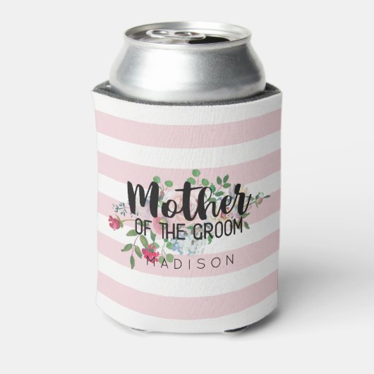 Blushing Rose Floral Wedding Mother of the Groom Dosenkühler (Kanne Rückseite)