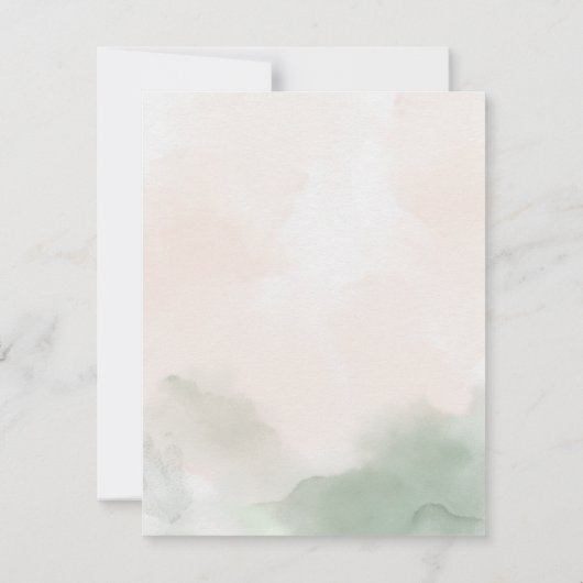 Blushing-Rose-Hochzeit Dankeskarte (Rückseite)