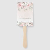 Blushing Rose Hochzeit Fächer (Rückseite)
