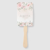Blushing Rose Hochzeit Fächer (Vorderseite)