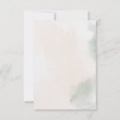 Blushing Rose Hochzeit RSVP Keine Wahl Karte (Rückseite)