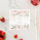Blushing Rose Hochzeitcocktail Napkins Serviette (Beispiel)